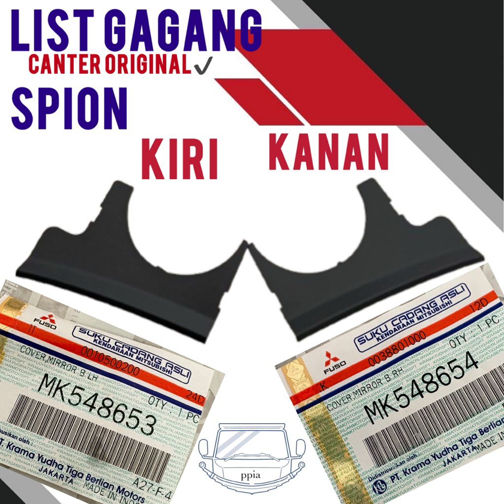 list gagang spion canter original / list stang spion canter asli / list tutup gagang spion canter or