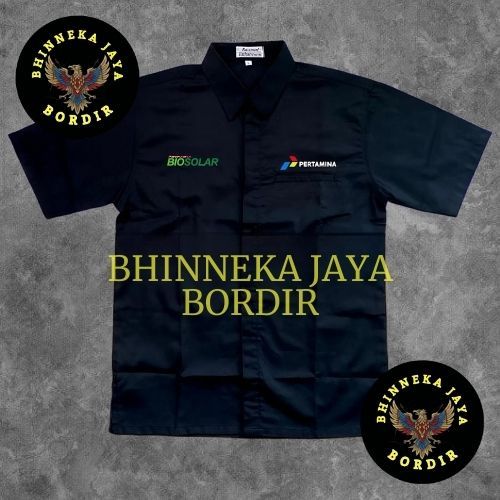 KEMEJA PERTAMINA BIOSOLAR K1 HITAM AMERICAN DRILL