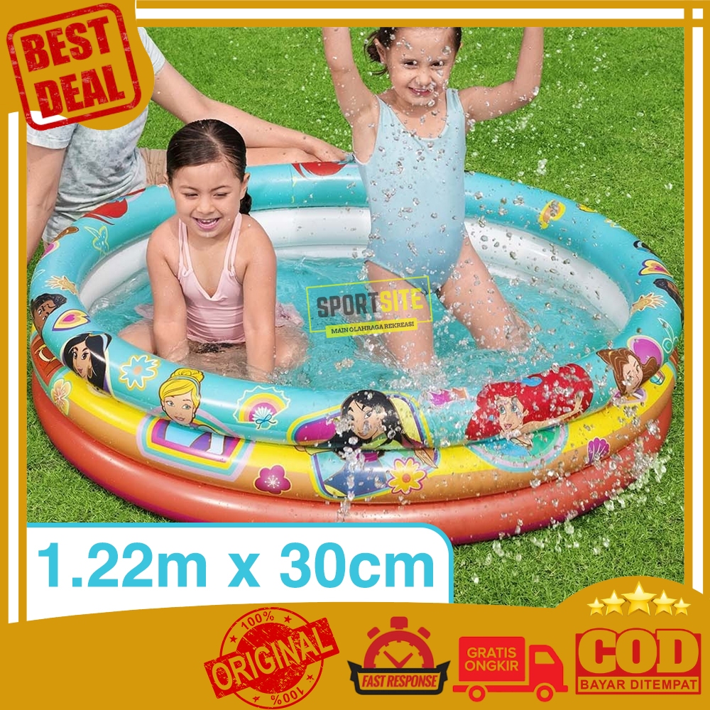 Bestway Disney Princess Play Swim Pool 1.22m x 30cm Mainan Rekreasi Air Bermain Permainan Kolam Rena