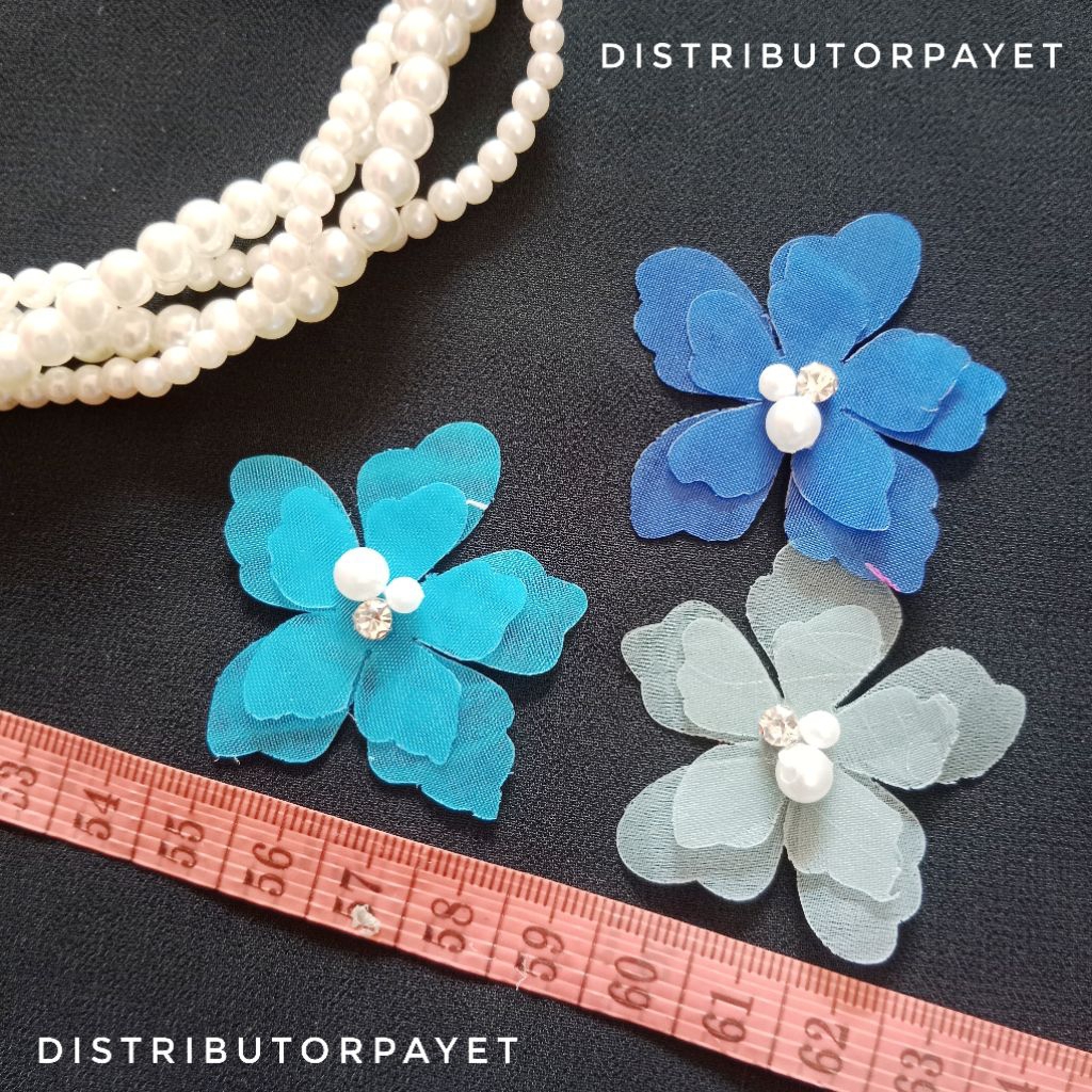 Bunga 3D Organza (B-3) / Bunga Organza