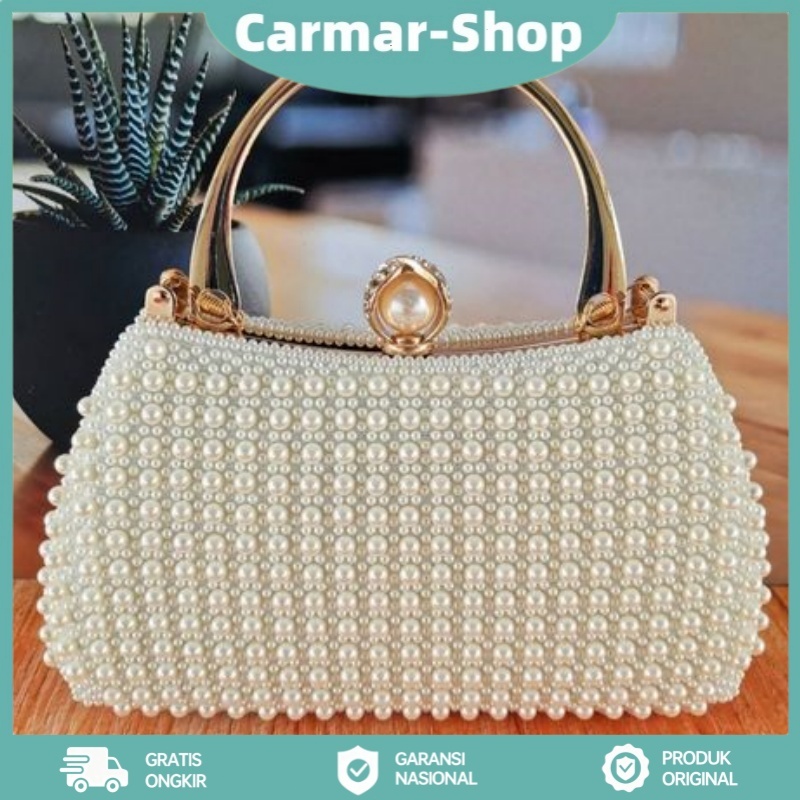 Tas Kondangan Wanita Dompet Pesta Mewah Mutiara Import Branded Premium Pengantin Sophia