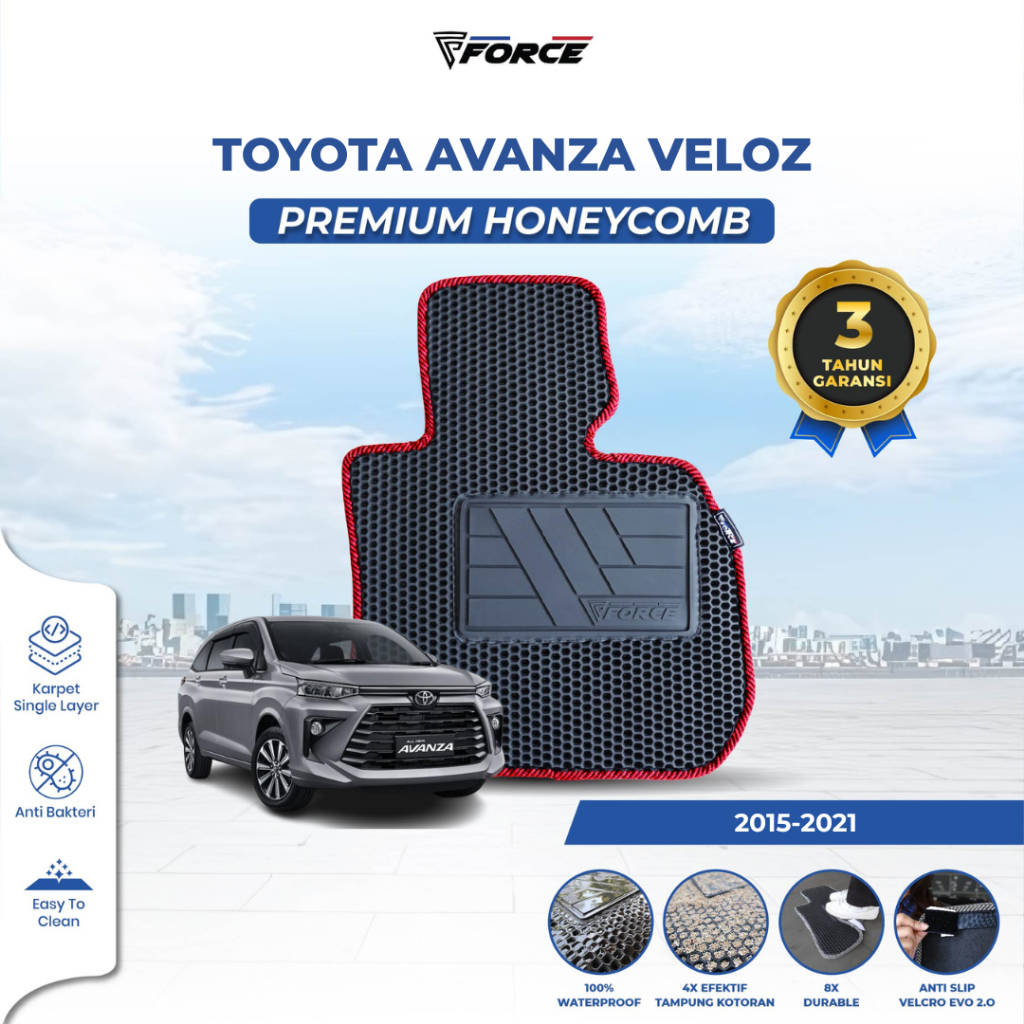 Karpet Mobil Avanza / Veloz / Avanza Veloz /Xenia 2015-2021 RWD Tipe Premium Honeycomb