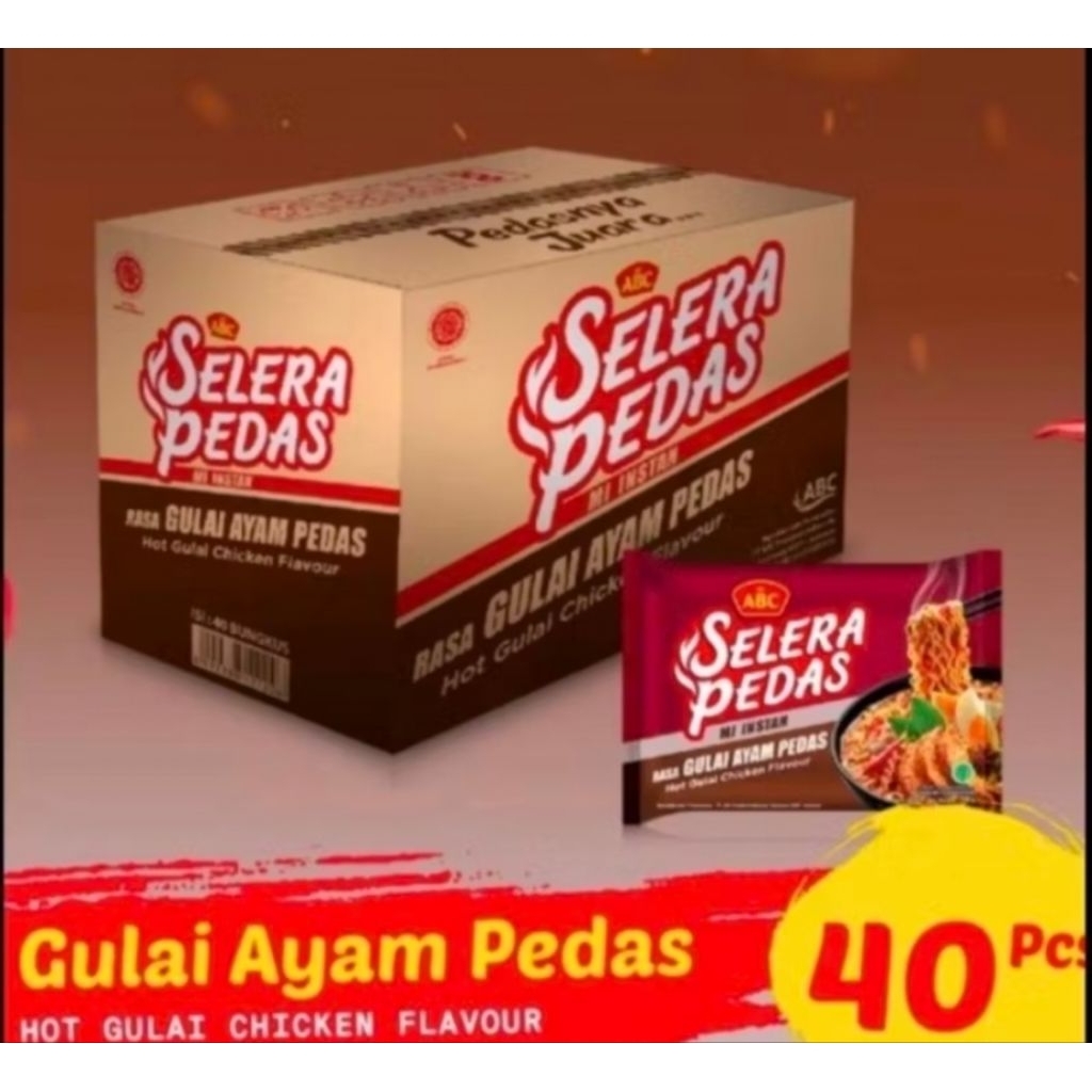 1 dus (40 bungkus) Mie ABC selera pedas gulai ayam pedas