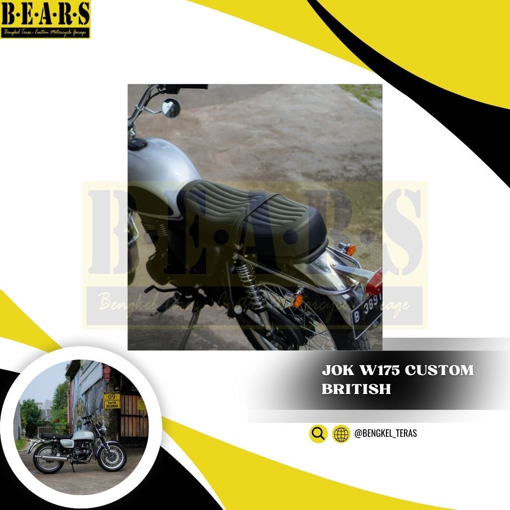 Jok Motor Kawasaki W175 British Style Handmade PnP