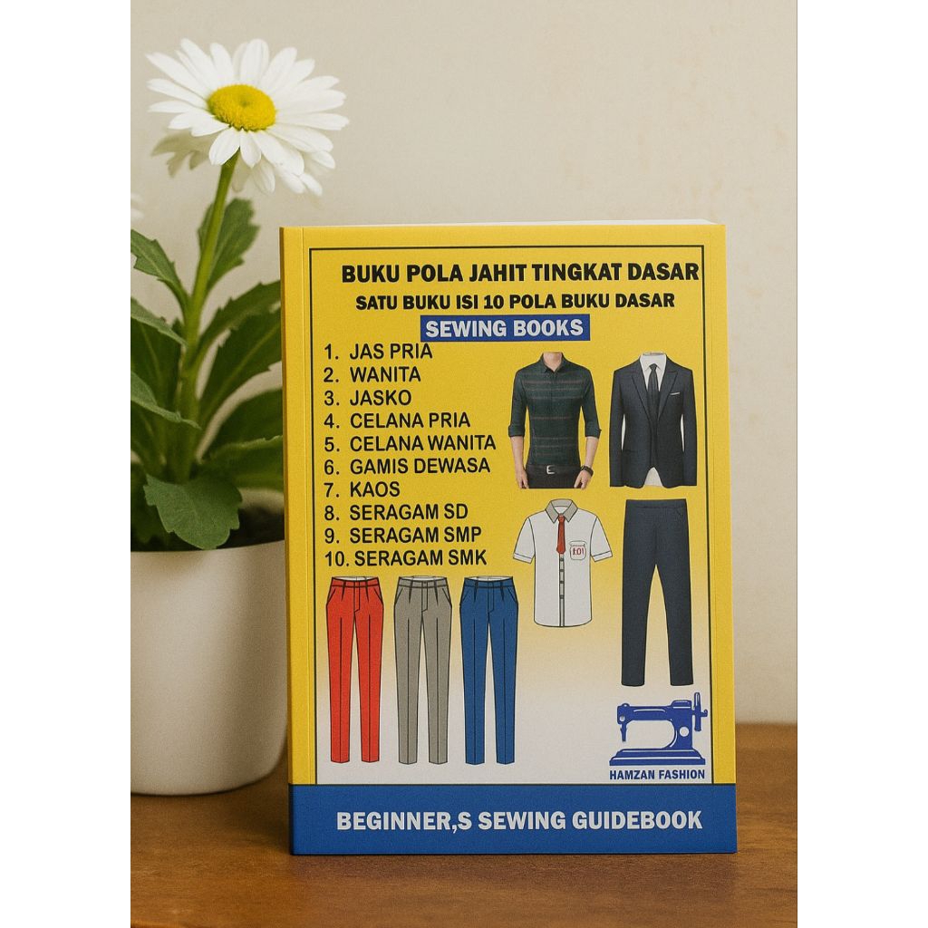 Buku pola jahit satu buku isi 10 pola buku tingkat dasar pemula