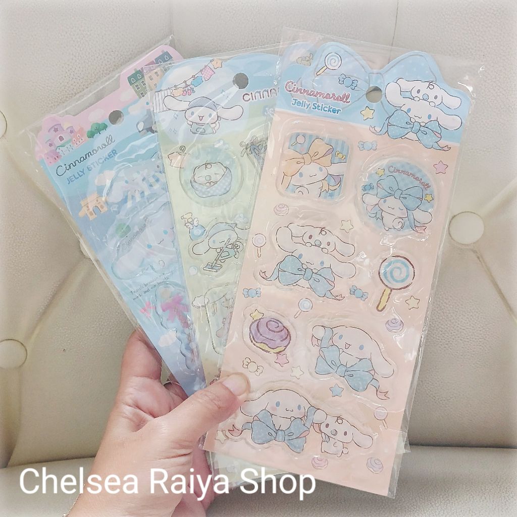 Stiker Cinnamoroll and Milk Gambar Tempel Jelly Sticker Cinamorol Cinamoroll Cinnamonroll Kawaii Ori