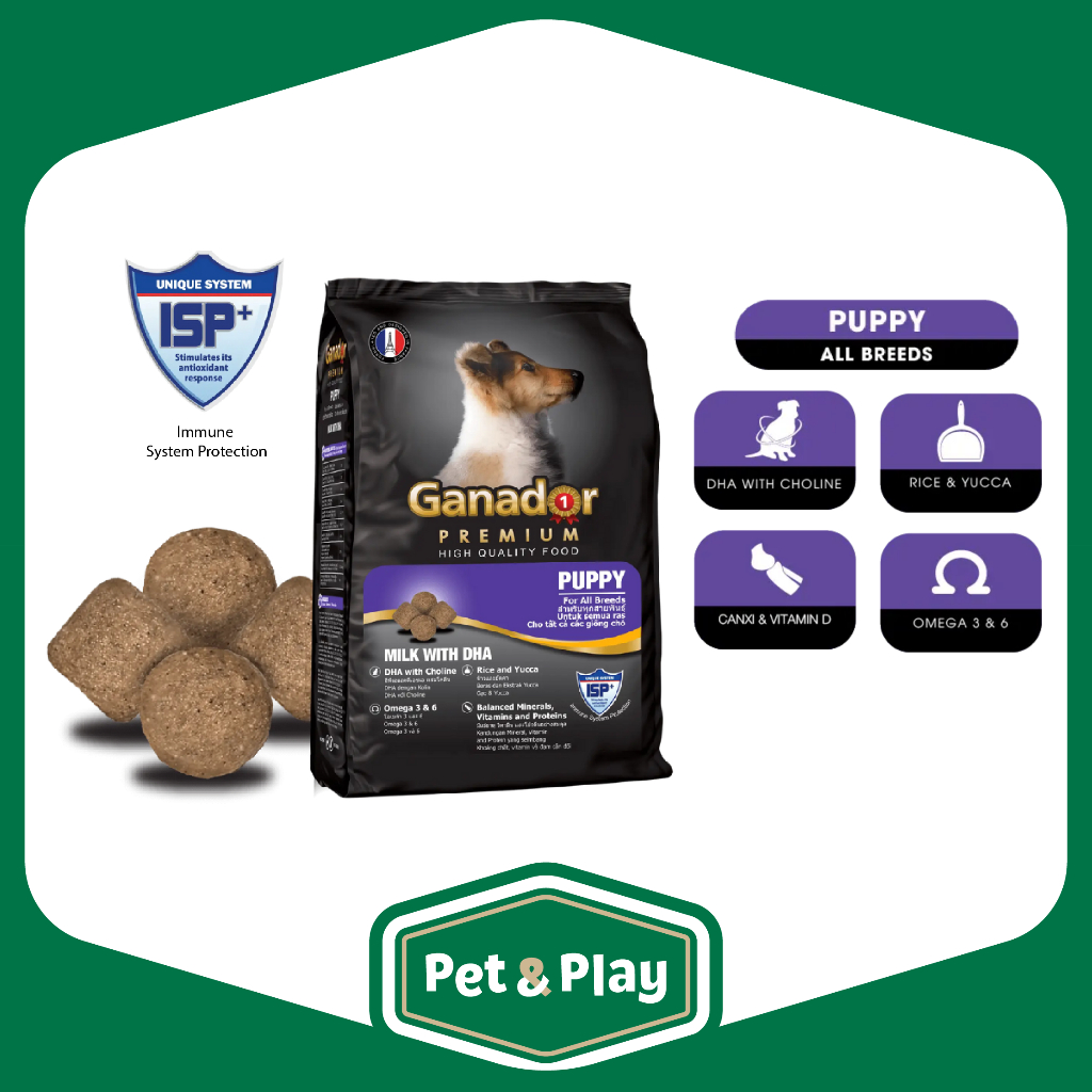 Ganador Premium Dog Puppy Milk with DHA 3 Kg & 10 Kg / Makanan Kering Anak Anjing