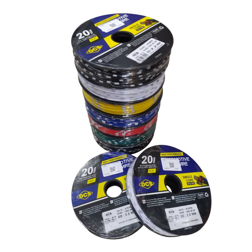 (Pku_Imp) Kabel engkel Jepang 0,85mm x 20M KABEL AUDIO LAMPU MOBIL MOTOR