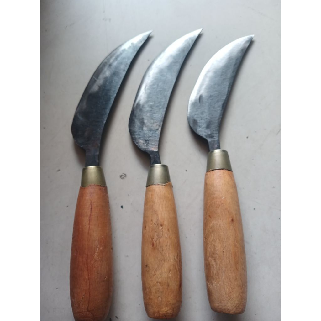 pisau ukir bambu pisau raut kerajinan gagang kayu