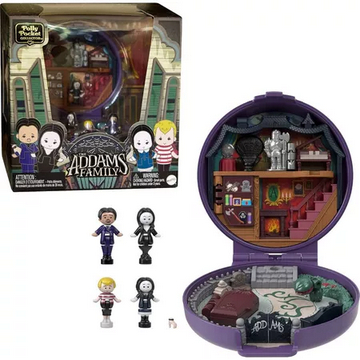 Polly Pocket Collector Playset, The Addams Family Compact with 4 Special Edition Character Dolls and