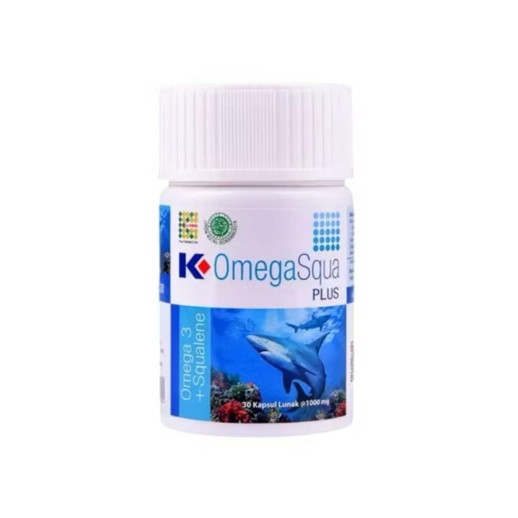 Omega Squa | K Omegasqua Plus | Kapsul Minyak Ikan Omega 3 | Omega Squa 30 Capsule
