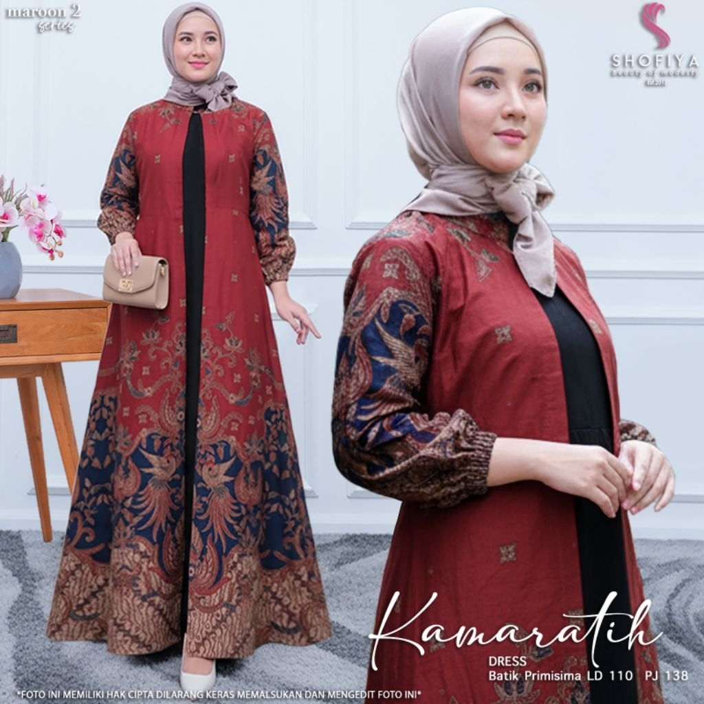KAMARATIH SARIMBIT BATIK ORI SHOFIYA, SARIMBITAN BATIK, BATIK COUPLE, GAMIS COUPLE, GAMIS BATIK, KEM