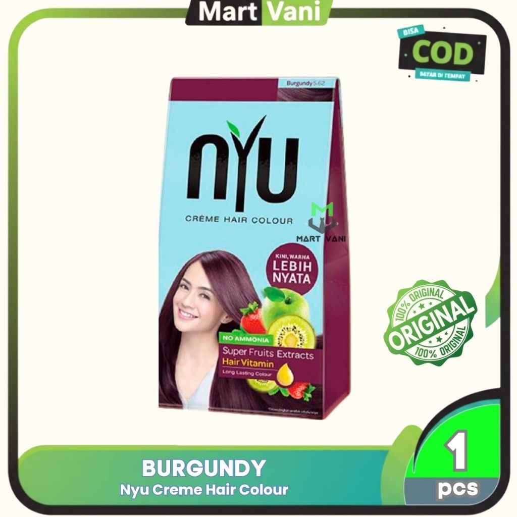 NYU CREME HAIR COLOUR BOX BURGUNDY (Semir rambut)