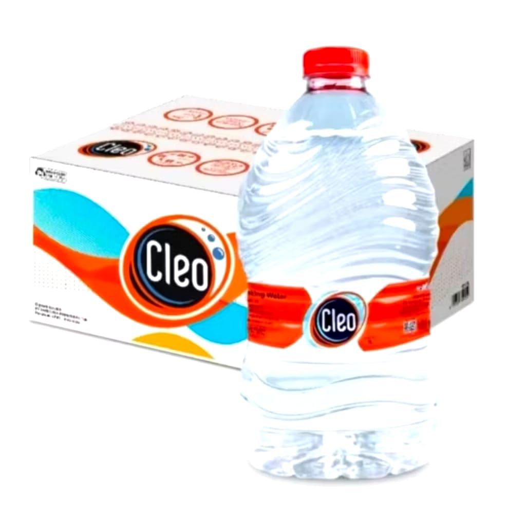 Cleo botol 1liter-1 dus isi 12 botol