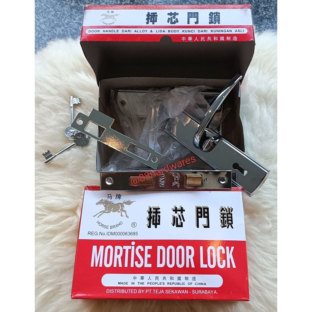 Kunci Pintu Kuda Kecil 9332  Slot Pintu Mortise Door Lock (ORI distributed by PT. Teja Sekawan)