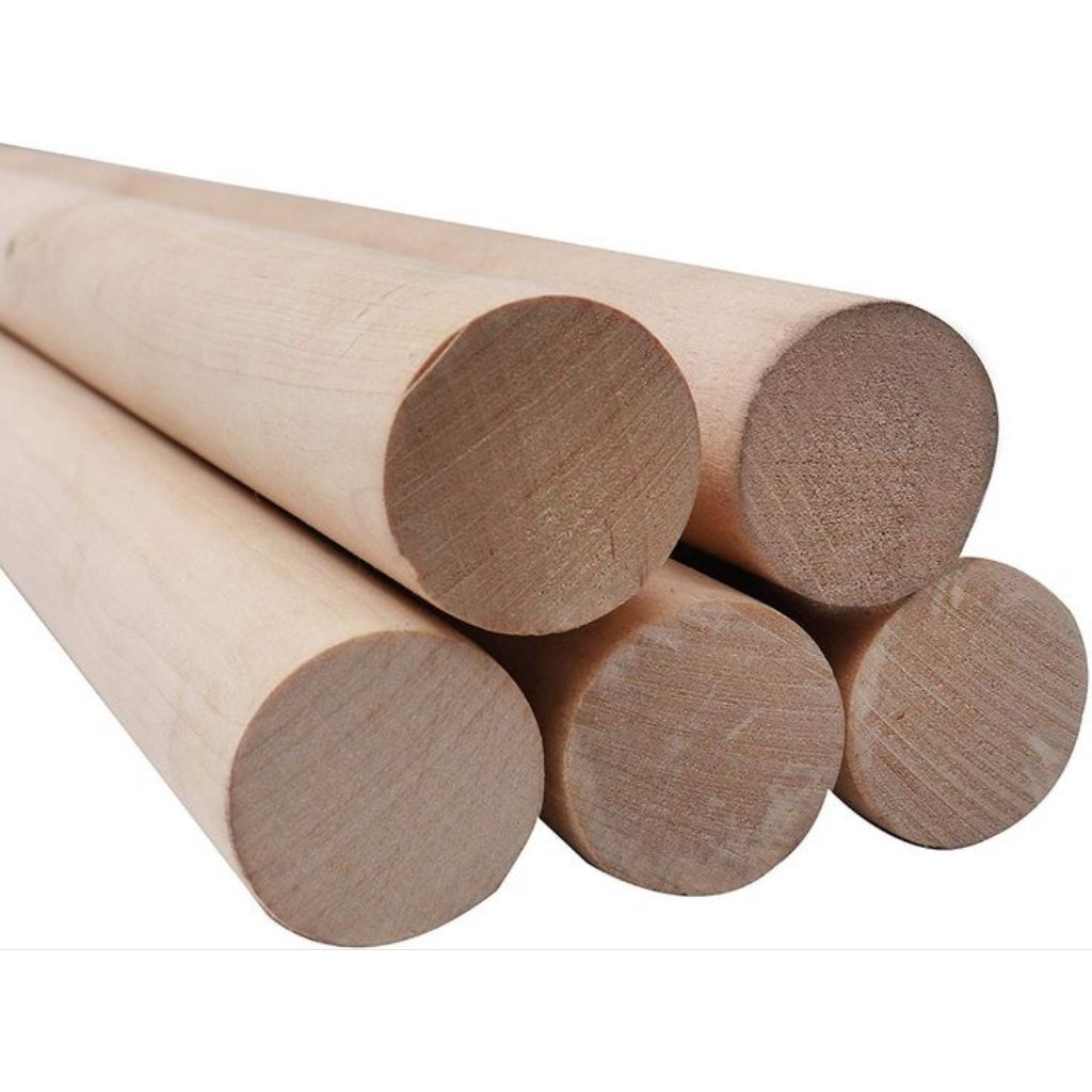 Dowel Kayu Diameter 3,5 cm (35mm) Panjang 120 cm 1 meter (100cm) 75cm 60 cm 50cm 40cm 30cm 25cm 20cm