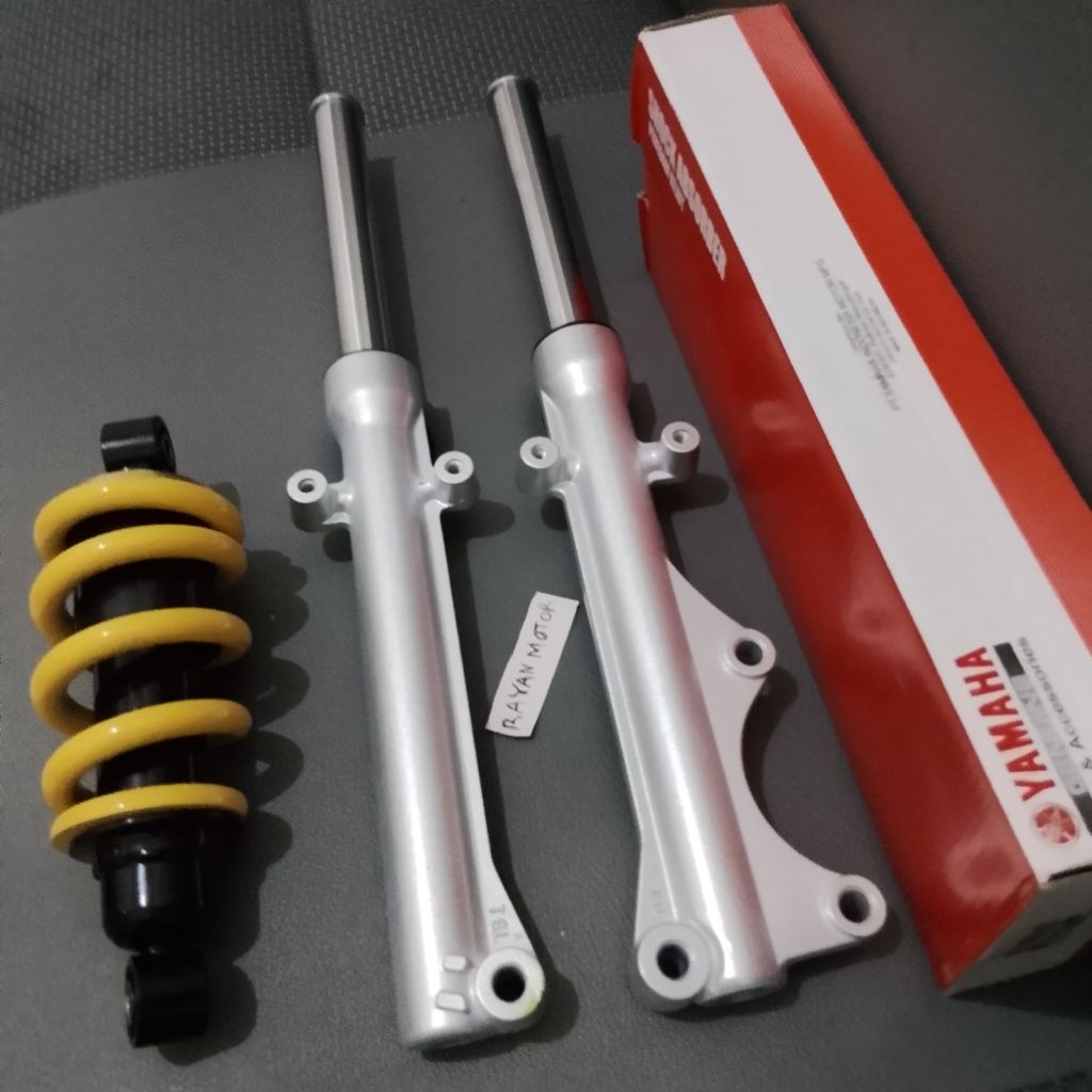 SHOCK DEPAN PLUS TABUNG BELAKANG JUPITER MX OLD JUPITER MX OLD SILVER