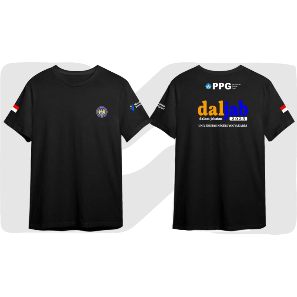 Kaos PPG Daljab 2025 sablon DTF – Semangat Guru Profesional