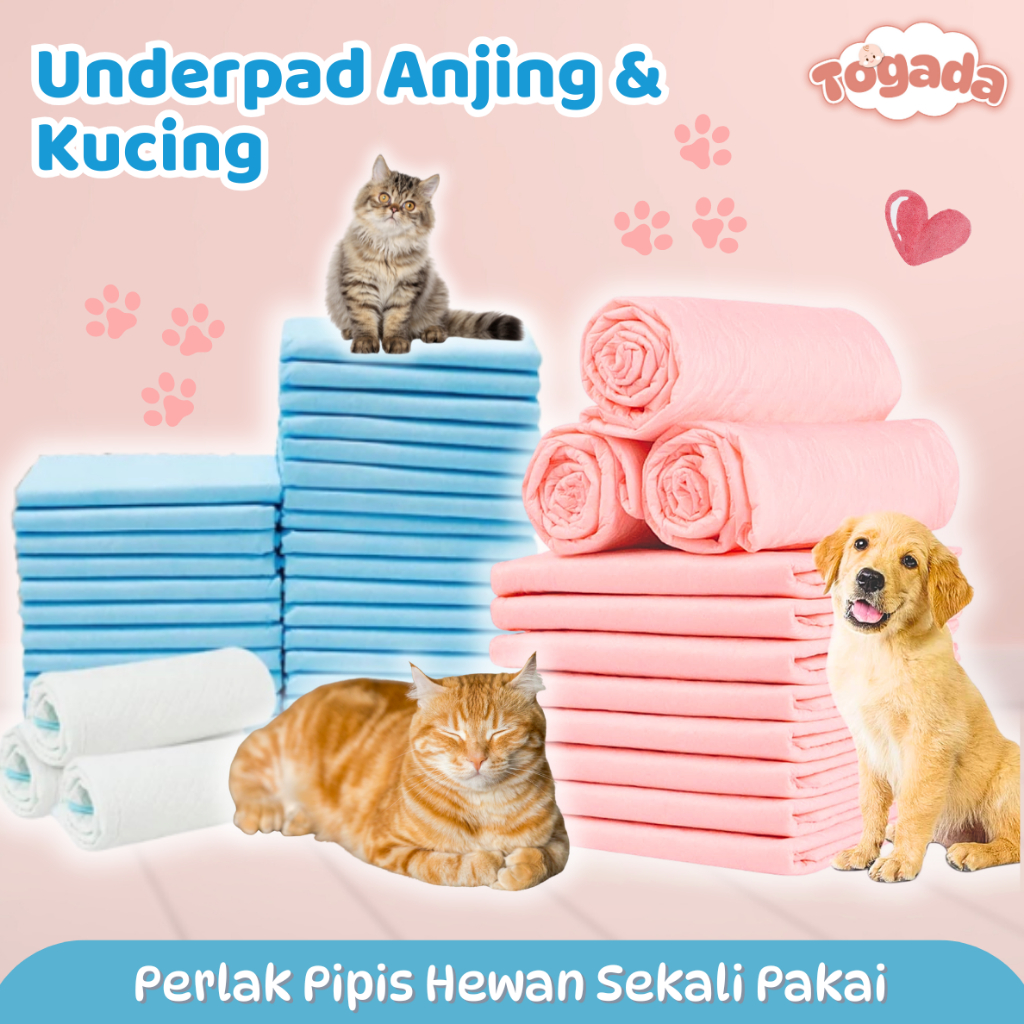 Underpad Pipis Kucing Anjing Sekali Pakai Alas Kucing Melahirkan Underpad Kucing Anjing Alas Pipis