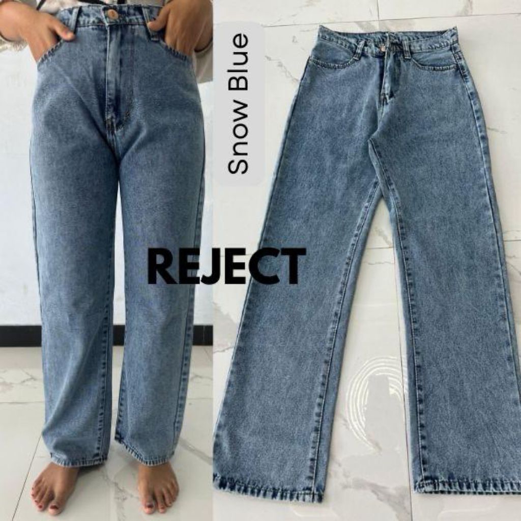 celana jeans rijek kulot wanita