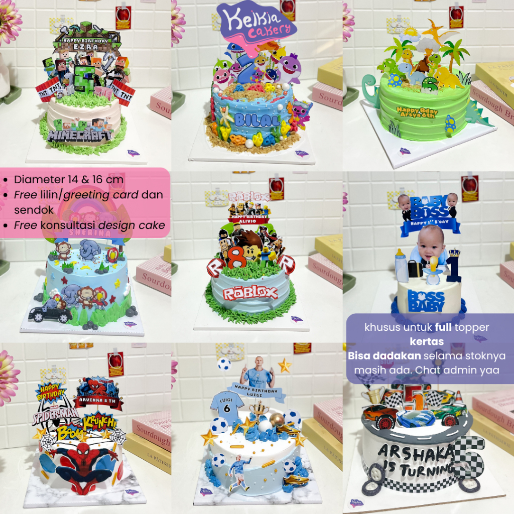(BISA DADAKAN) CUSTOM CAKE KARAKTER BEBAS REQUEST CUSTOM | KUE ULANG TAHUN BANDUNG