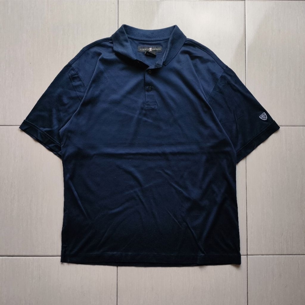 Nike Golf Tiger Woods Kaos Kerah Navy