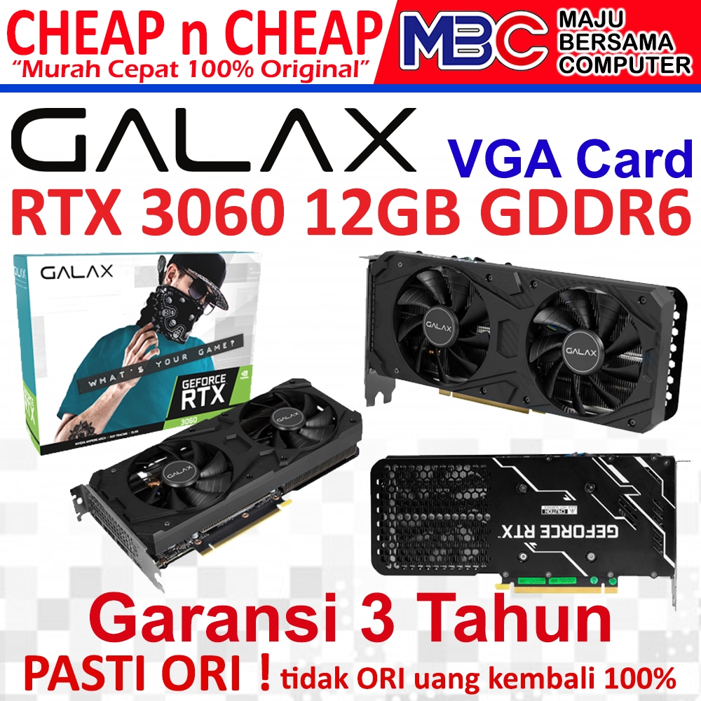 VGA GALAX GeForce RTX 3060 12GB GDDR6 RTX3060 12 GB GDDR6