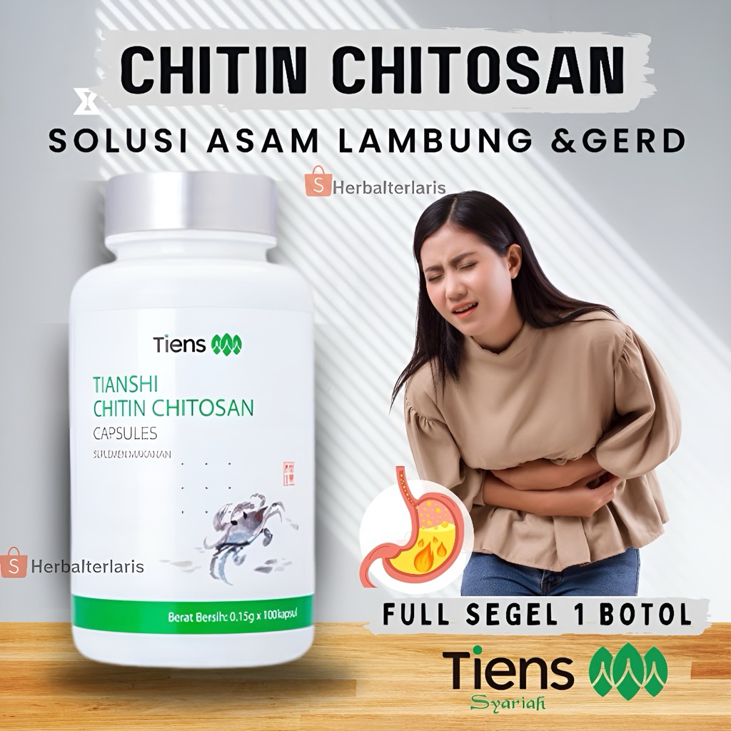 Obat Asam Lambung Kronis Maag Asam Lambung TiensChitin Chitosan Asam Lambung Obat Herbal Maag Ecer