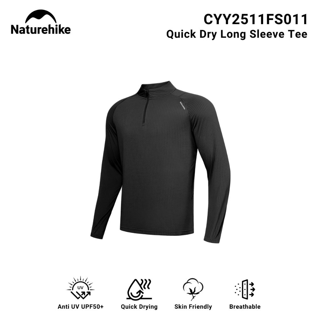 KAOS LENGAN PANJANG QUICK DRY NATUREHIKE CYY2511FS011 PRIA QUICK DRYING LONG SLEEVE TEE T-SHIRT ANTI