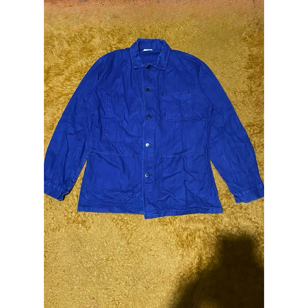 Vintage Deep Blue French Chore Jacket Duck Canvas