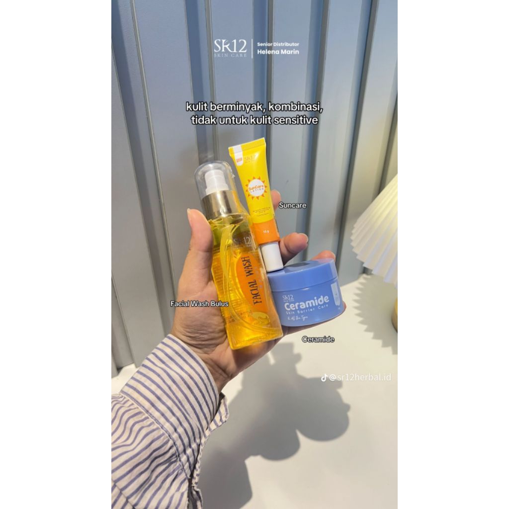 Basic Skincare SR12/Skincare Dasar/Skincare Wajib/Skincare Aman/Perbaiki Skin Barrier
