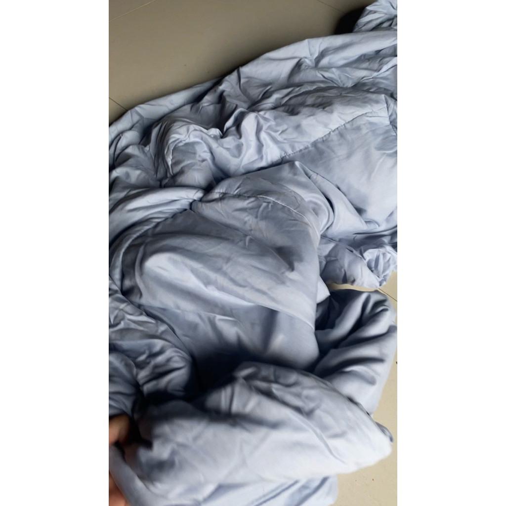 [PRELOVED] Bedcover Balmut Biru soft |Alas Kasur Bc Bedcover | sprei | Selimut Import | Ambal