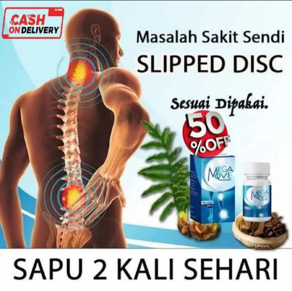 Megamove Obat Nyeri Sendi Pengapuran Tulang Megamove Asli Original Resmi BPOM
