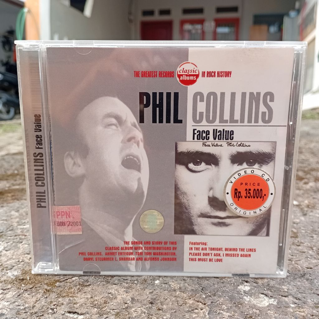 VCD Phil Collins Face Value (2001) Original Eagle Rock VideoCD