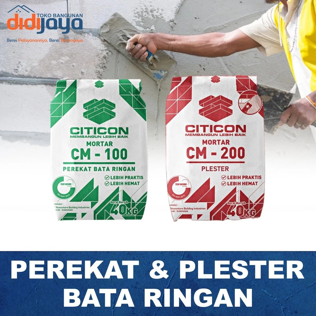 Lem Hebel Bata Ringan - Mortar Citicon & Plester Citicon - Perekat Hebel Bata Ringan & Plester Hebel