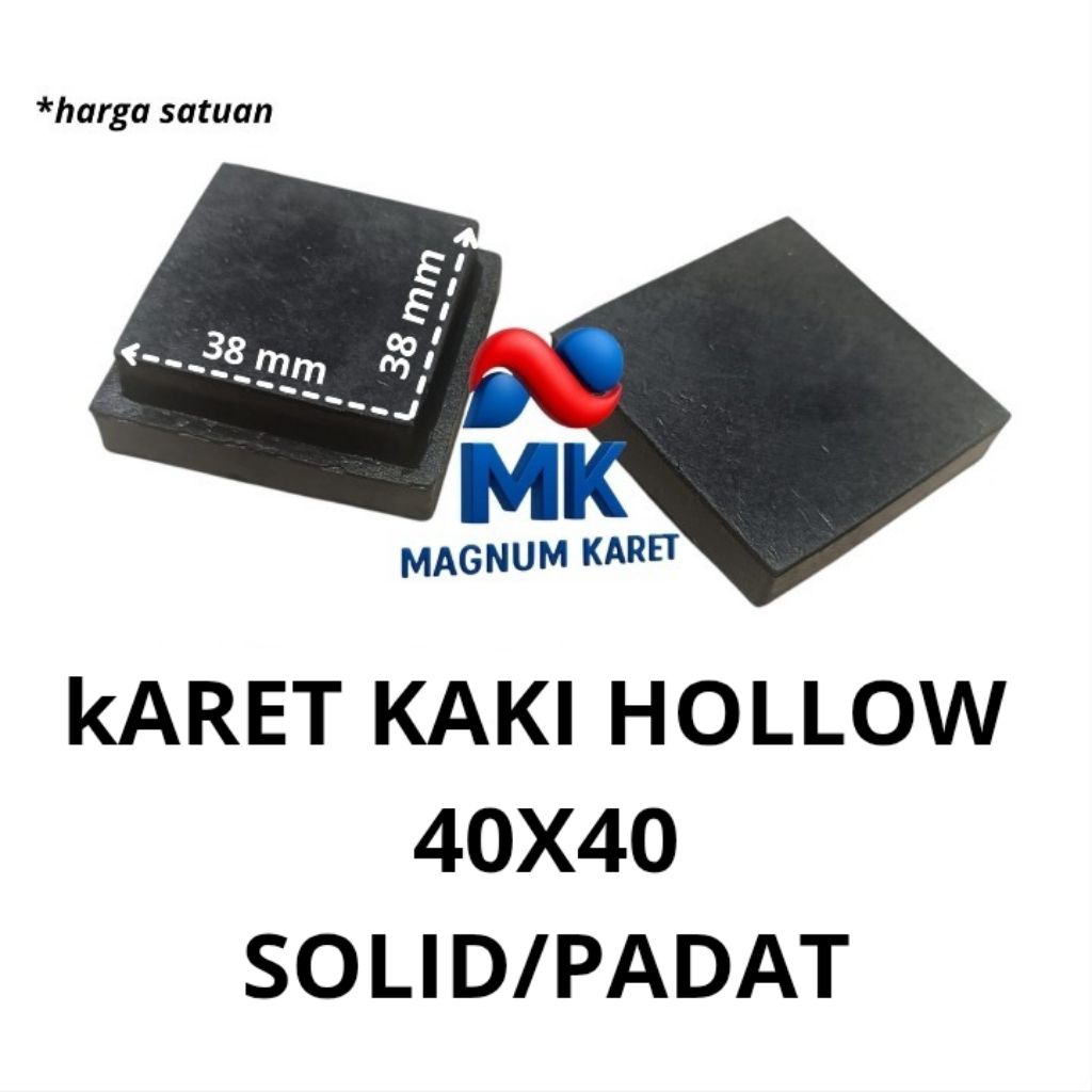 KARET KAKI KURSI MEJA HOLLOW 4X4 PADAT/karet tapak kaki/karet alas kaki meja/ kursi hollow