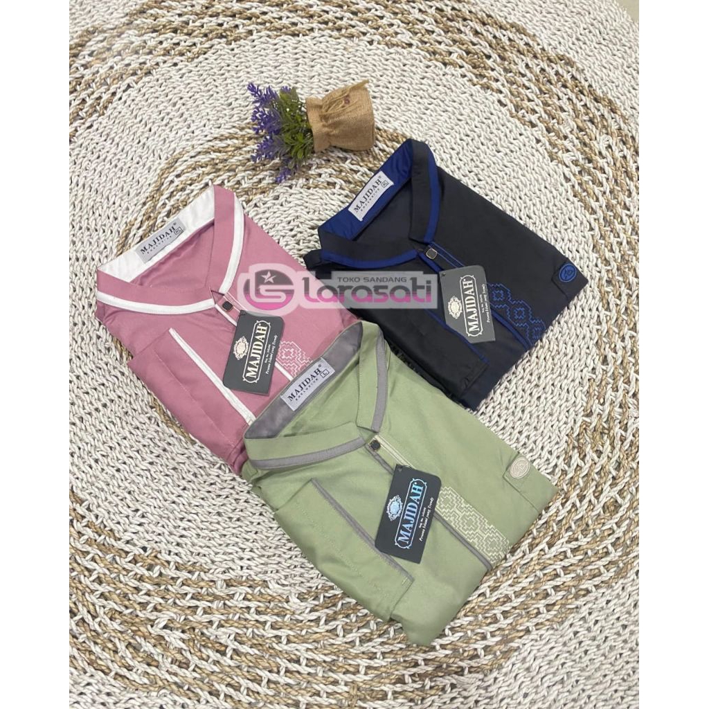 baju Koko merk MAJIDAH lengan panjang dewasa/ baju Koko kekinian kualitas premium