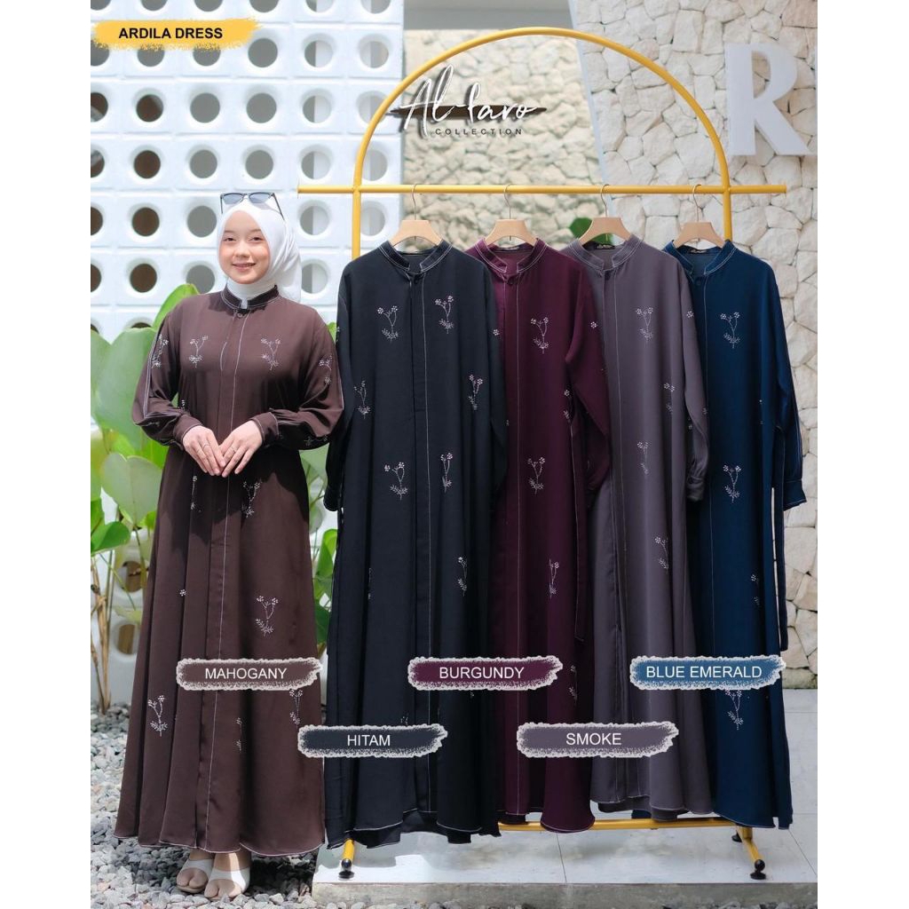 ARDILA Dress Bahan Sabrina ORI by Al-Faro/ Ardila Dress Al-Faro Collection/ Gamis Ardila Dress ORI b