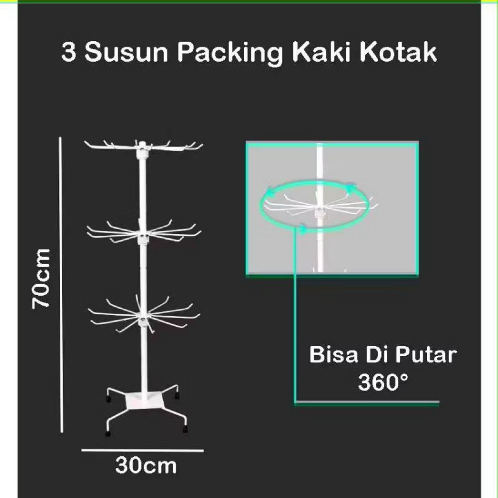 Rak Display Putar 3 Susun Matahari Bekas Berkualitas