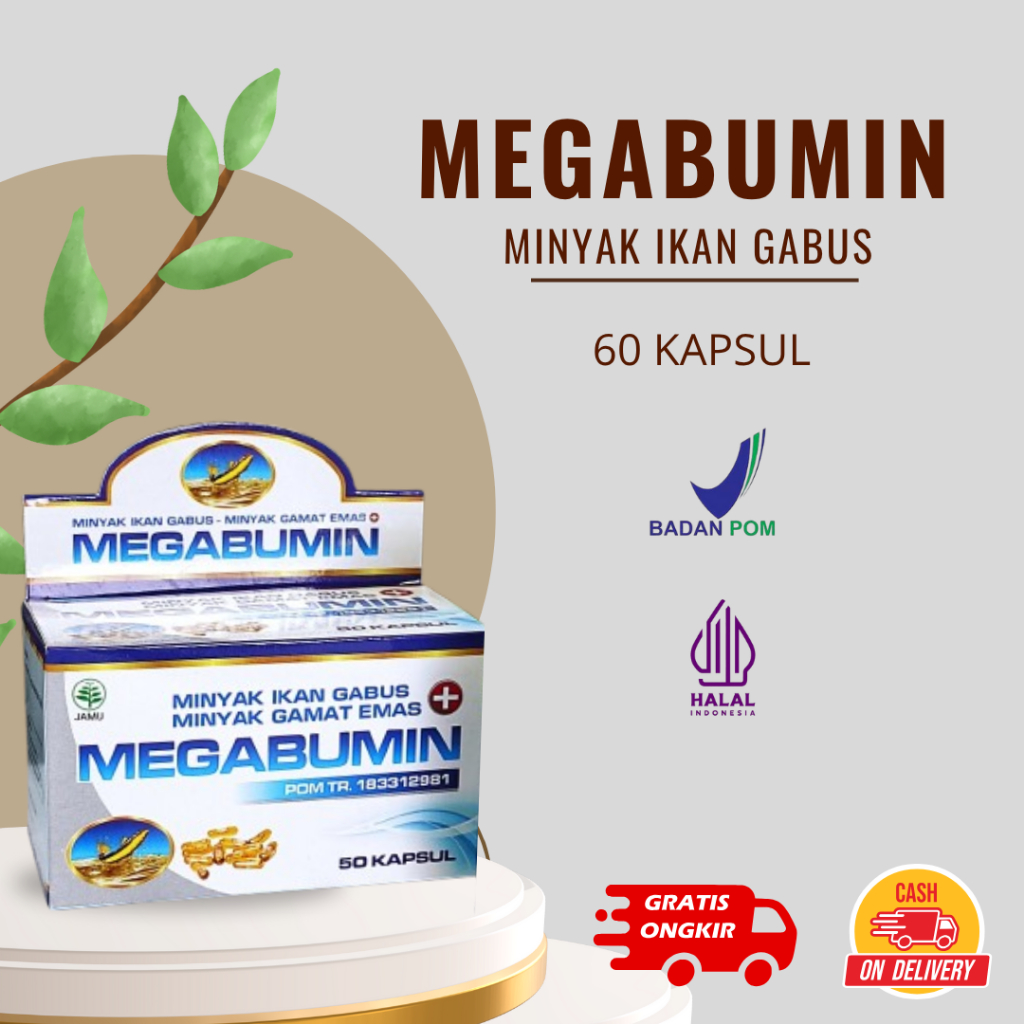 Megabumin 60 Kapsul Minyak Ikan Gabus Gamat