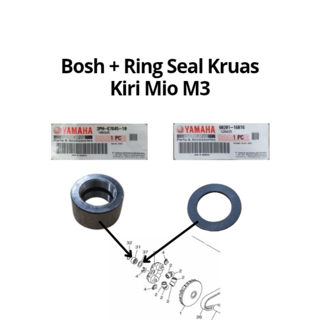 [YGP] Bosh / Bush + Ring Kru As Kiri Yamaha Mio M3 kode part : 2PH-E7645-10