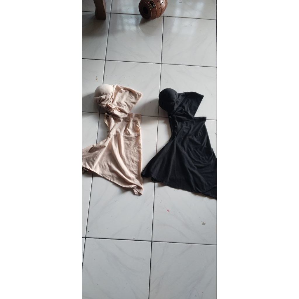 ciput ninja antem resleting kaos adem preloved sanggul