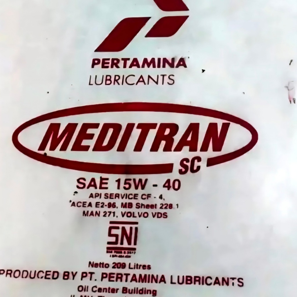 OLI DRUM MEDITRAN SC SAE 15W-40 isi 209 liter / MOHON BACA DESKRIPSI