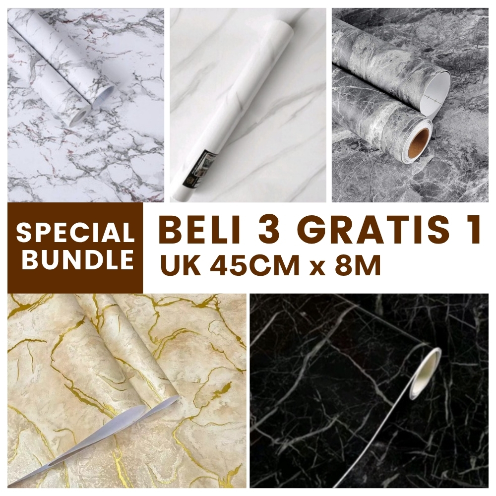Wallpaper Marmer Dinding Stiker Mamer Walpaper Dinding Marmer Wallstiker Marmer SPECIAL BUNDLE
