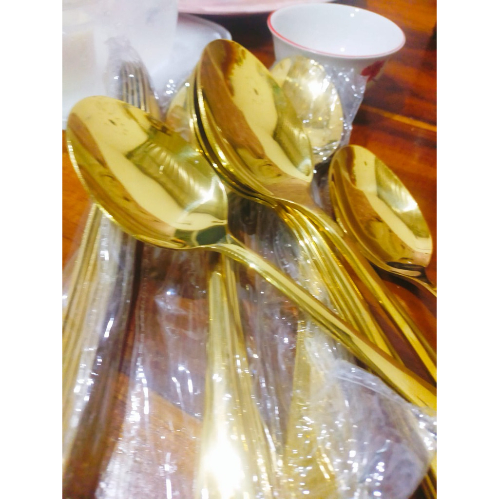Sendok Makan Gold/Sendok Hotel gold/sendok stainless Gold