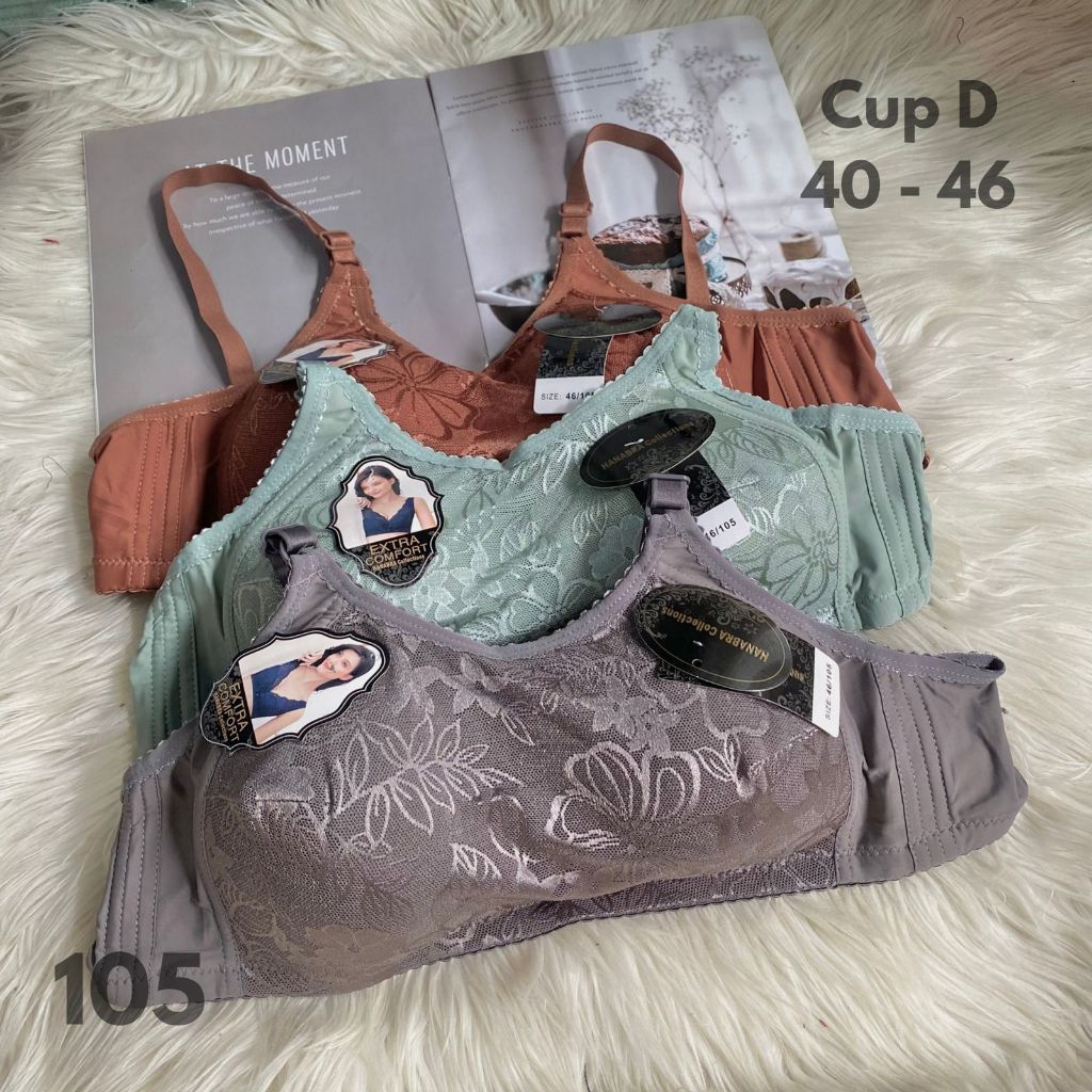 3 PCS BRA KAMEBN C02 BRA CUP D TANPA KAWAT