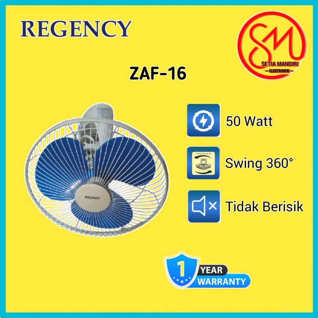 REGENCY Kipas Angin ZAF16 Auto Fan 16" / Kipas Angin Plafon 16 inc