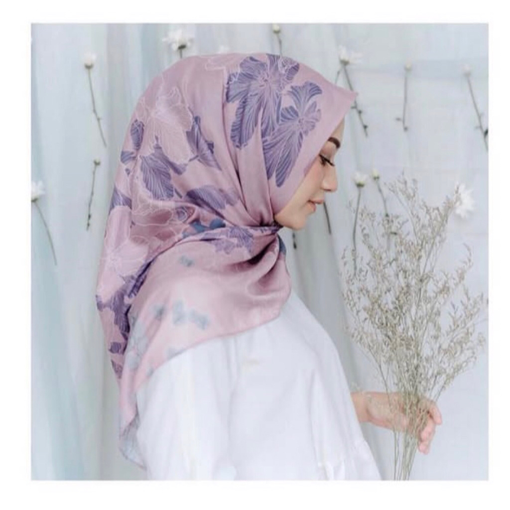 preloved printing scarf vanilla hijab winter scarf