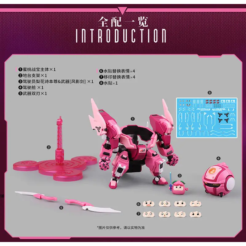 Model kit Yilichuangwan Fruity Robo Combiner Peach Surfer FR-05 Plamo