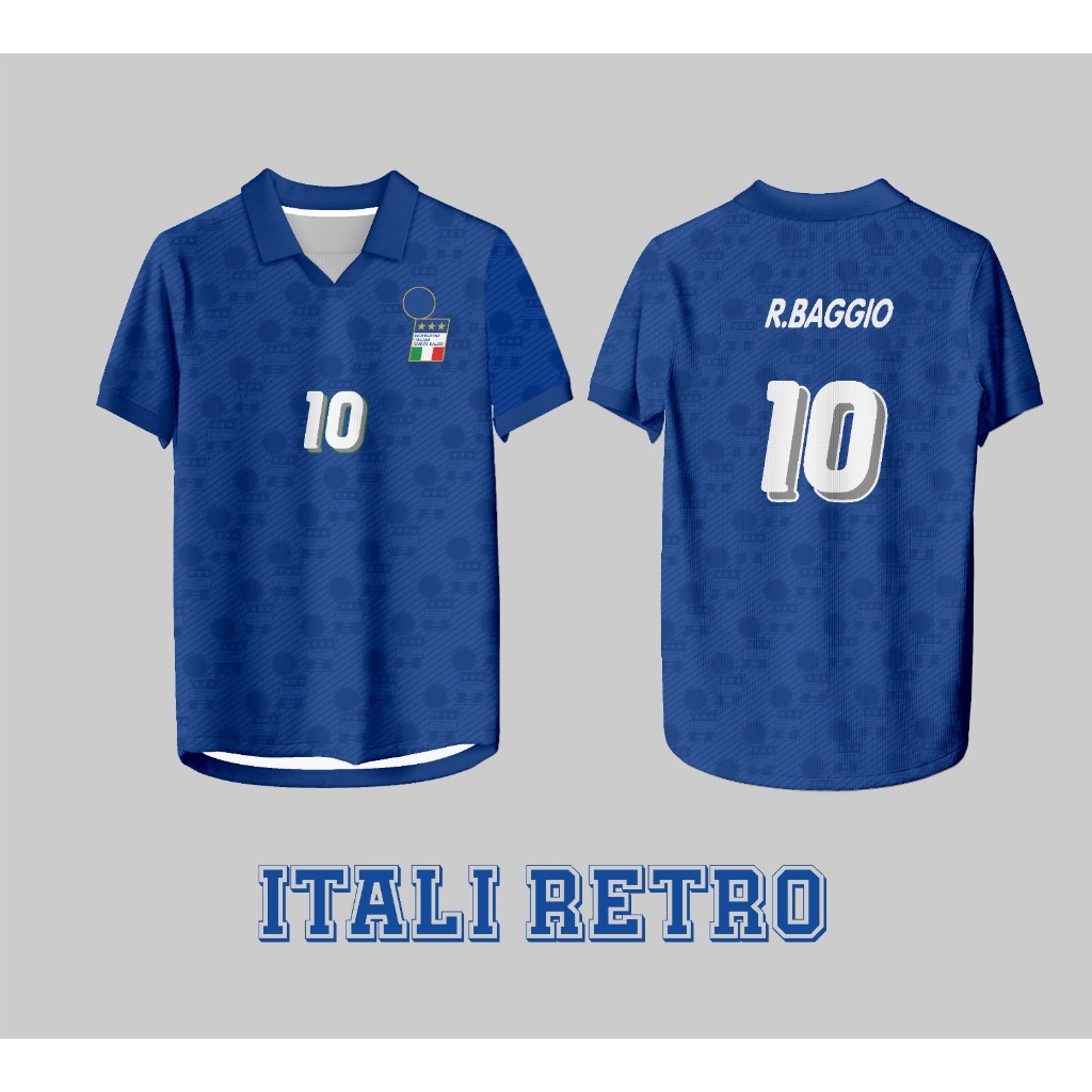 JERSEY FANTASY//BAJU BOLA RETRO ITALI// FANTASY ITALIA//FULLPRINTING//GRATISA NAMSET | JERSEY RETRO 